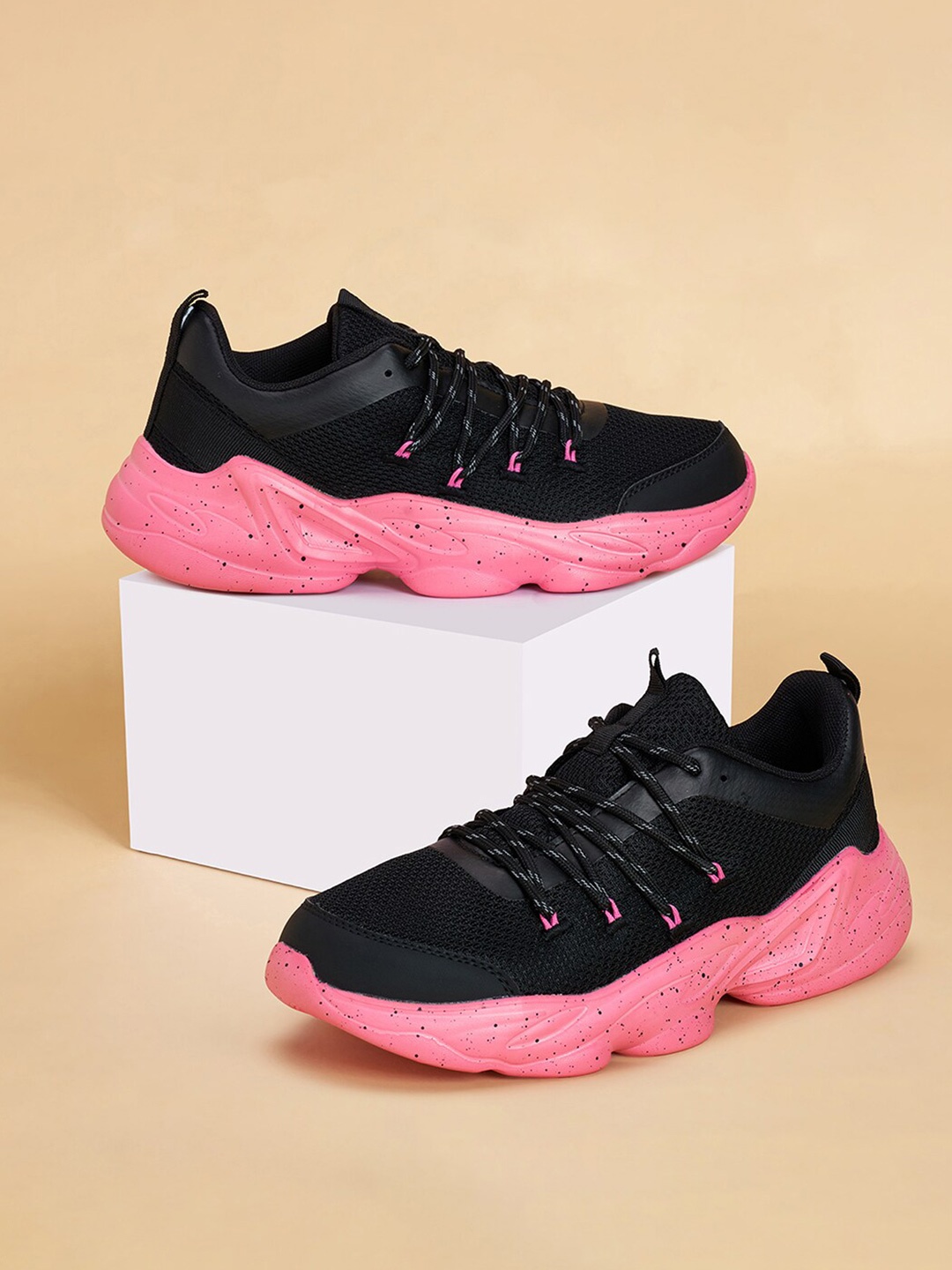 

Forever Glam by Pantaloons Women Mesh Running Shoes, Black