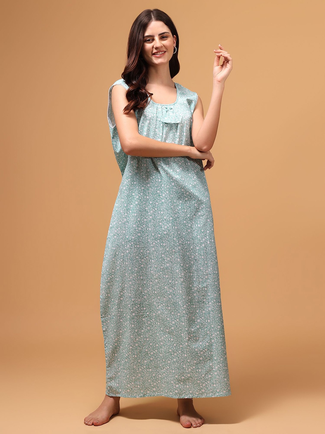 

PALIVAL Printed Maxi Nightdress, Green
