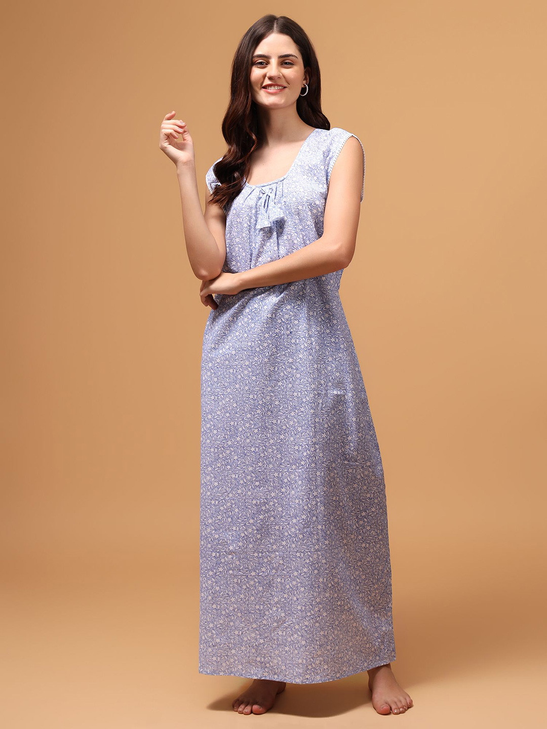 

PALIVAL Printed Maxi Nightdress, Blue