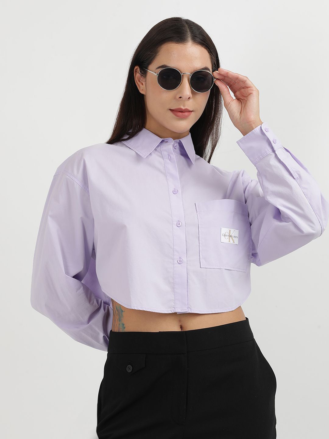 

Calvin Klein Jeans Spread Collar Casual Shirt, Purple