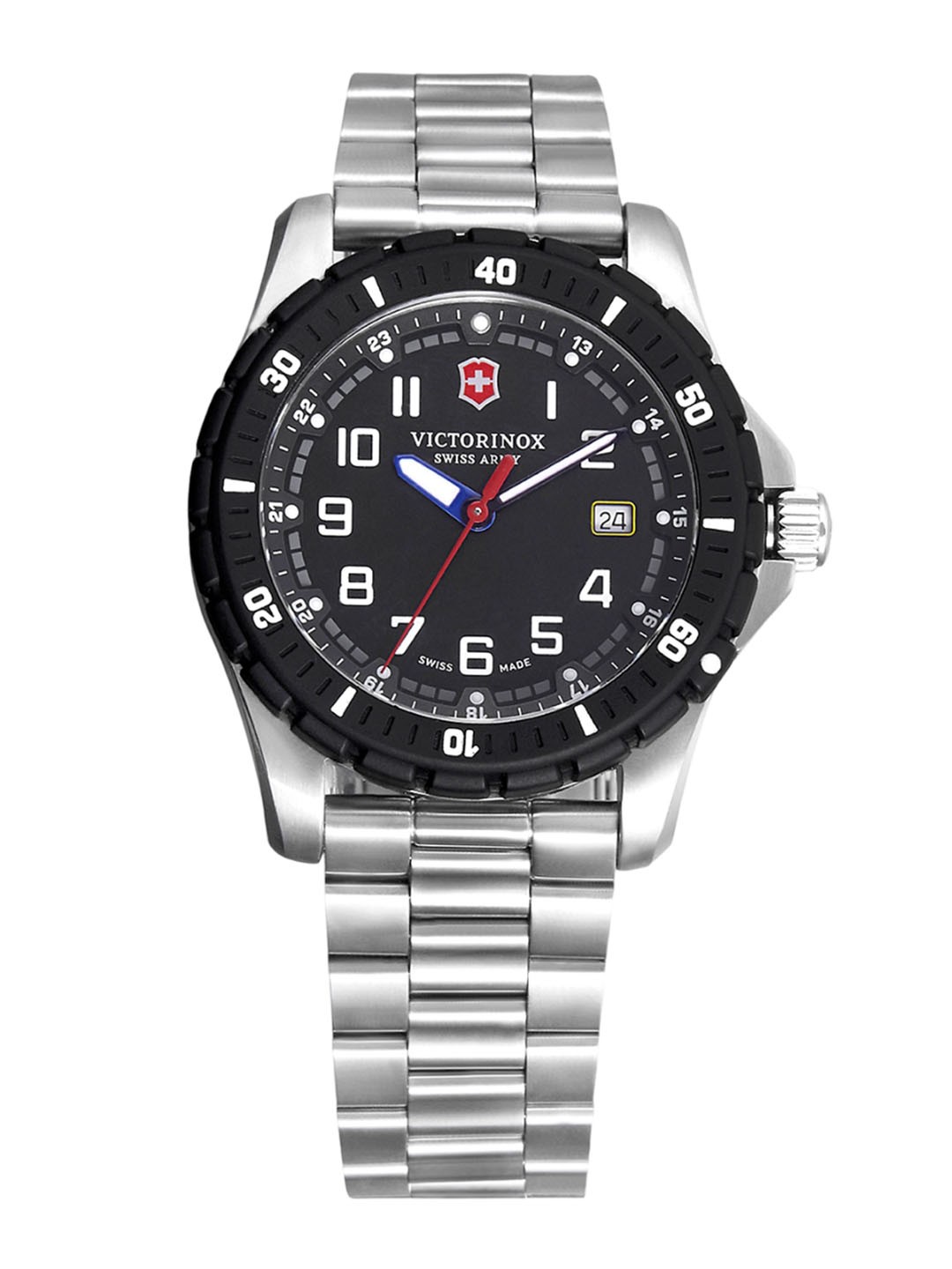 

Victorinox Men Dial & Stainless Steel Bracelet Style Straps Analogue Watch 241675, Black