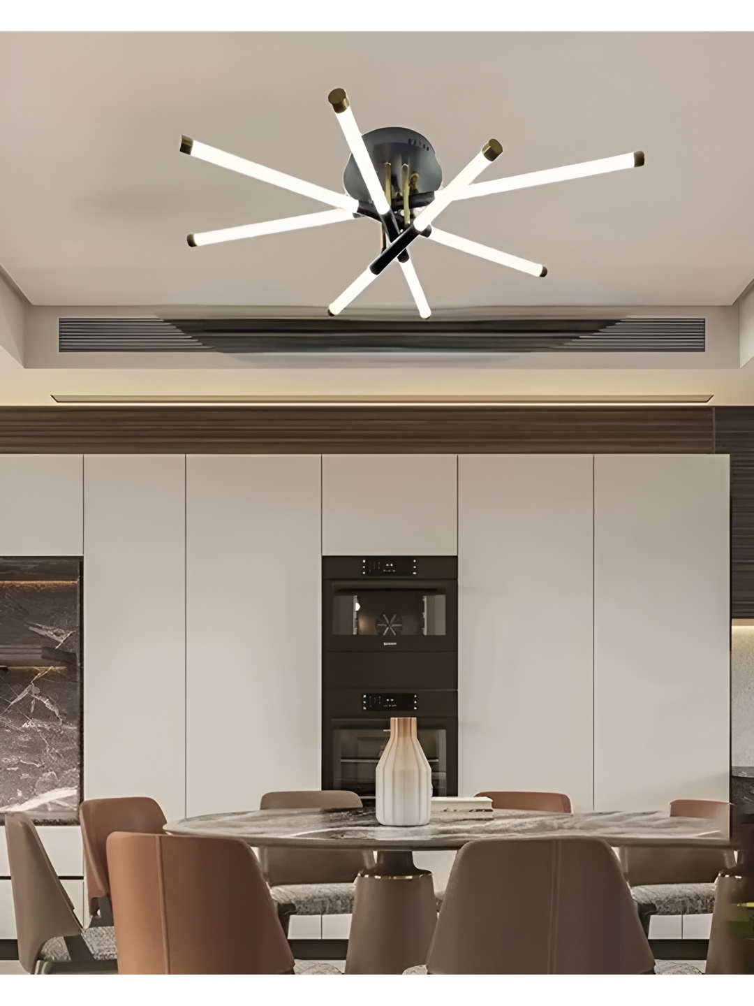 

THEDECORKART White Metal Ceiling Lamp