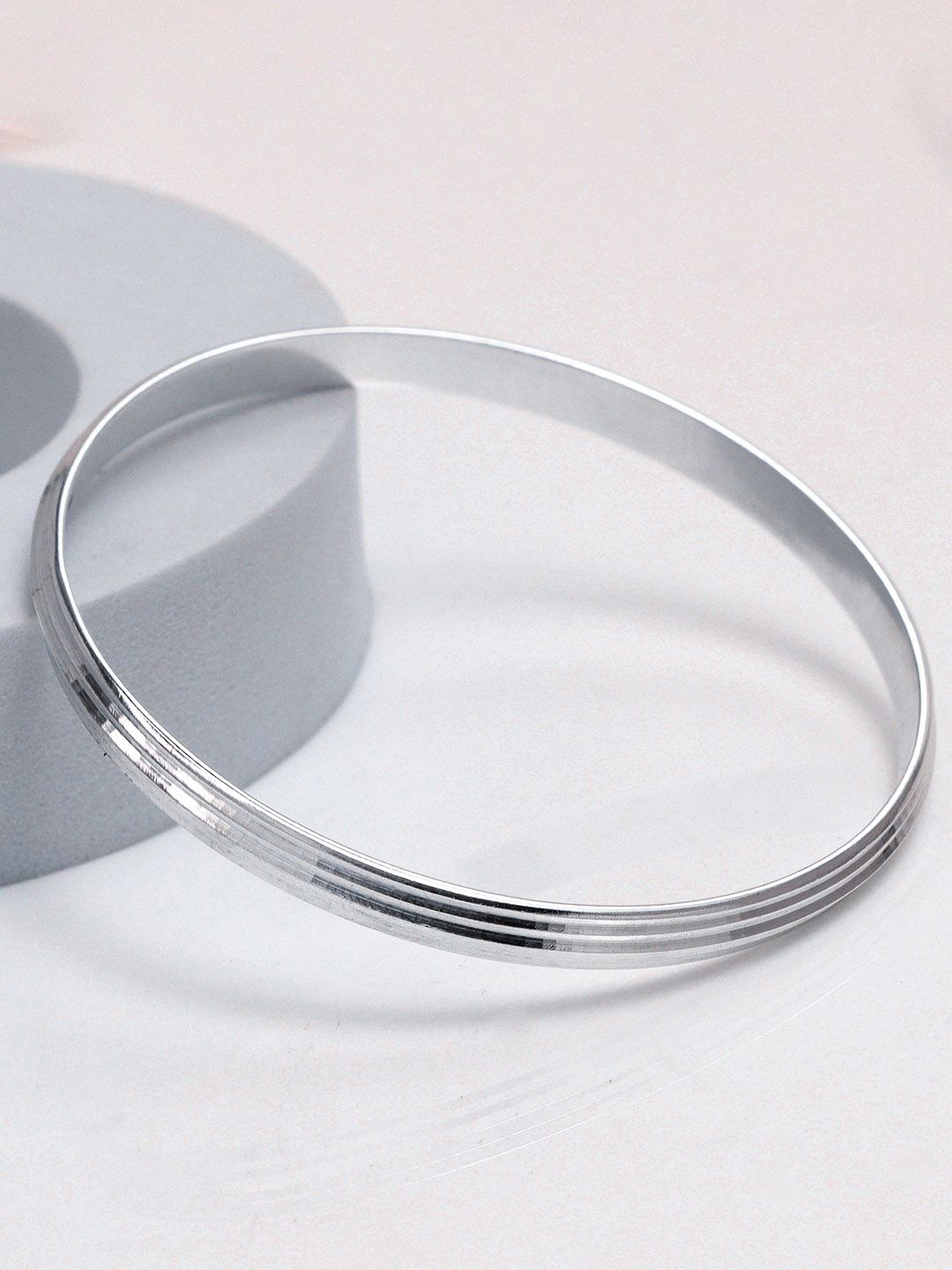

LeCalla Men 925 Sterling Silver Rhodium Plated Bangle Style Bracelet