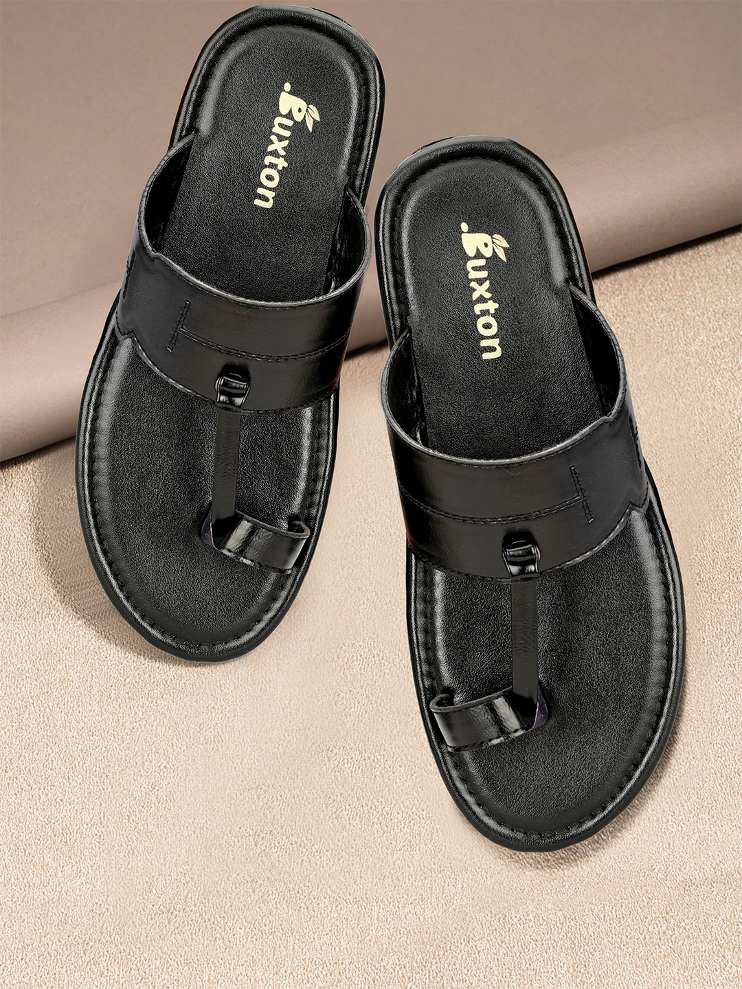 

Buxton Men One Toe Comfort Sandals, Black