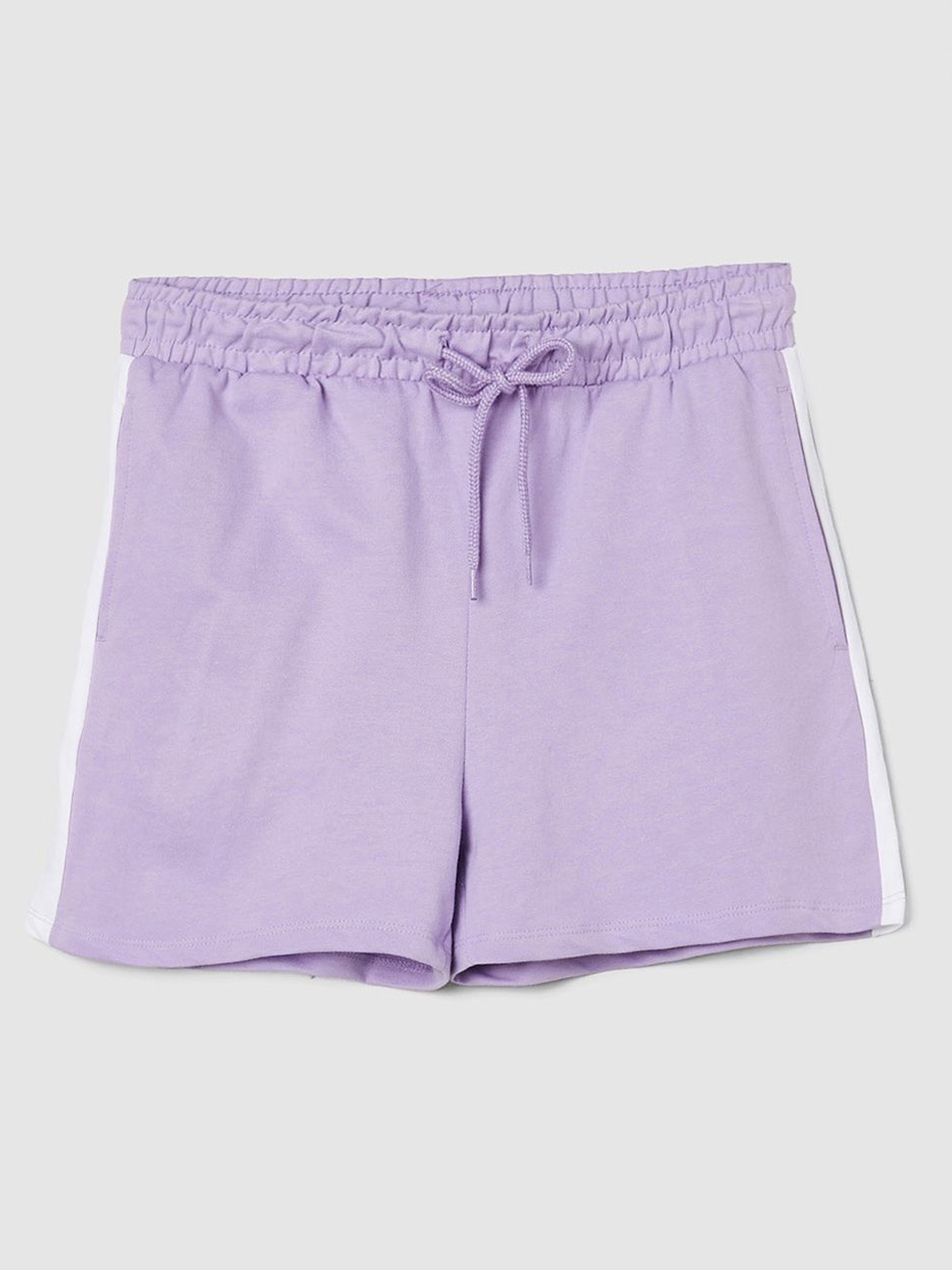 

max Girls Mid-Rise Pure Cotton Shorts, Purple