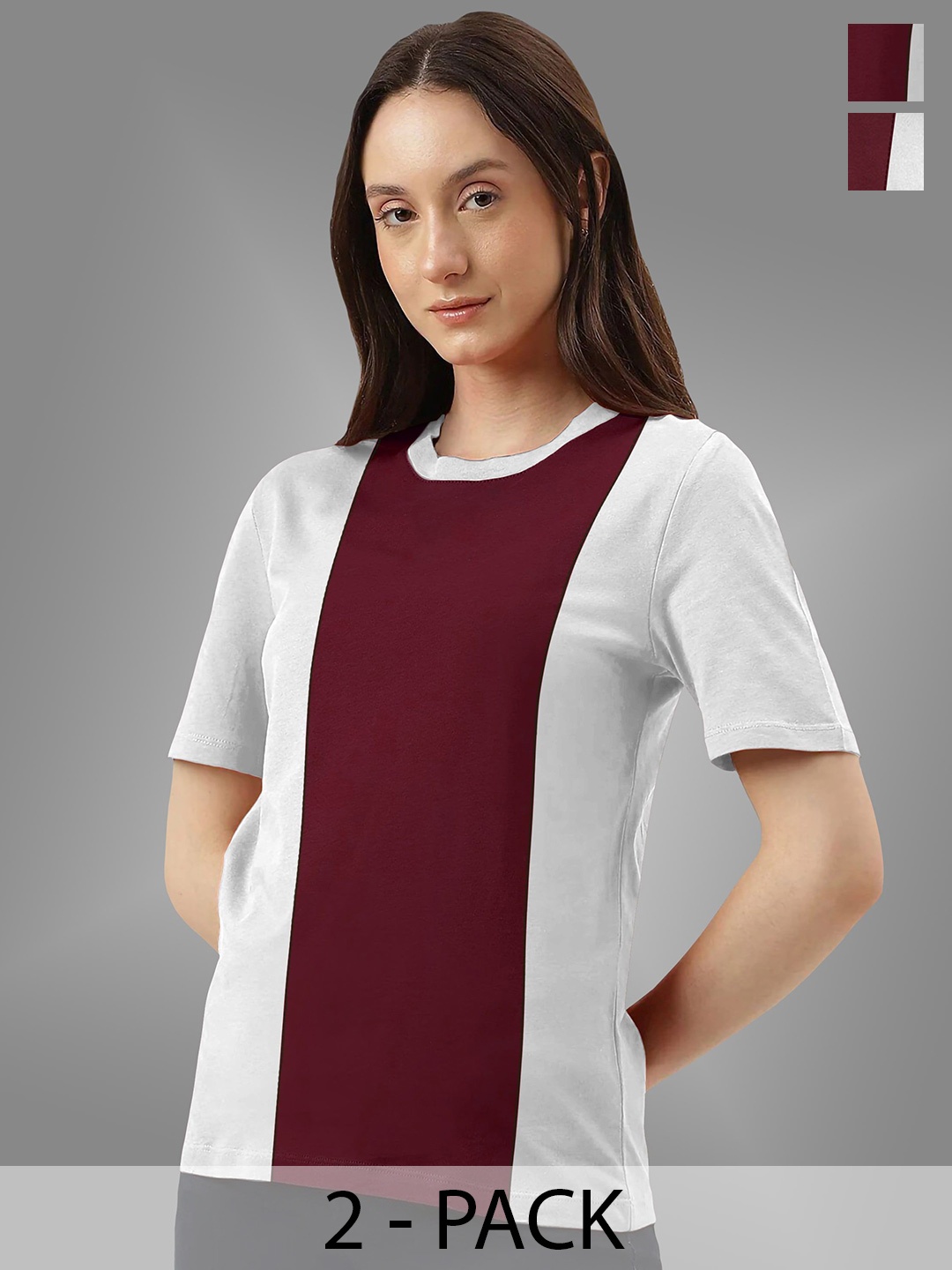 

BAESD Unisex 2 Twistform Pockets T-shirt with Mask, Maroon