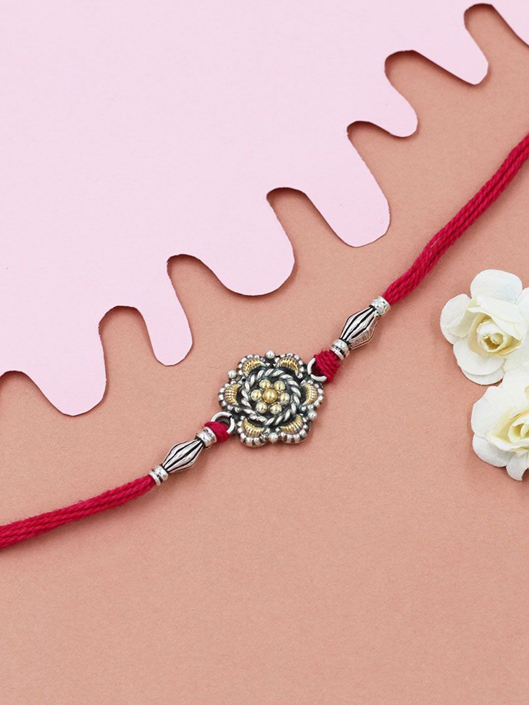 

SANGEETA BOOCHRA 925 Sterling Silver Rakhi, Gold