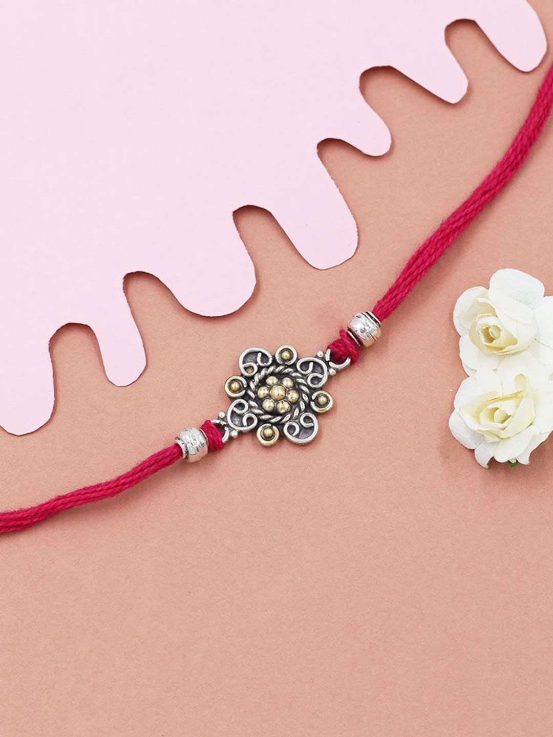 

SANGEETA BOOCHRA 925 Sterling Silver Thread Rakhi