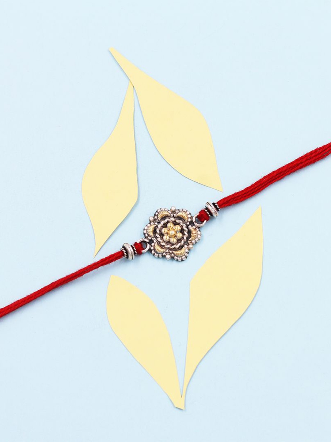 

SANGEETA BOOCHRA 925 Sterling Silver Rakhi, Gold