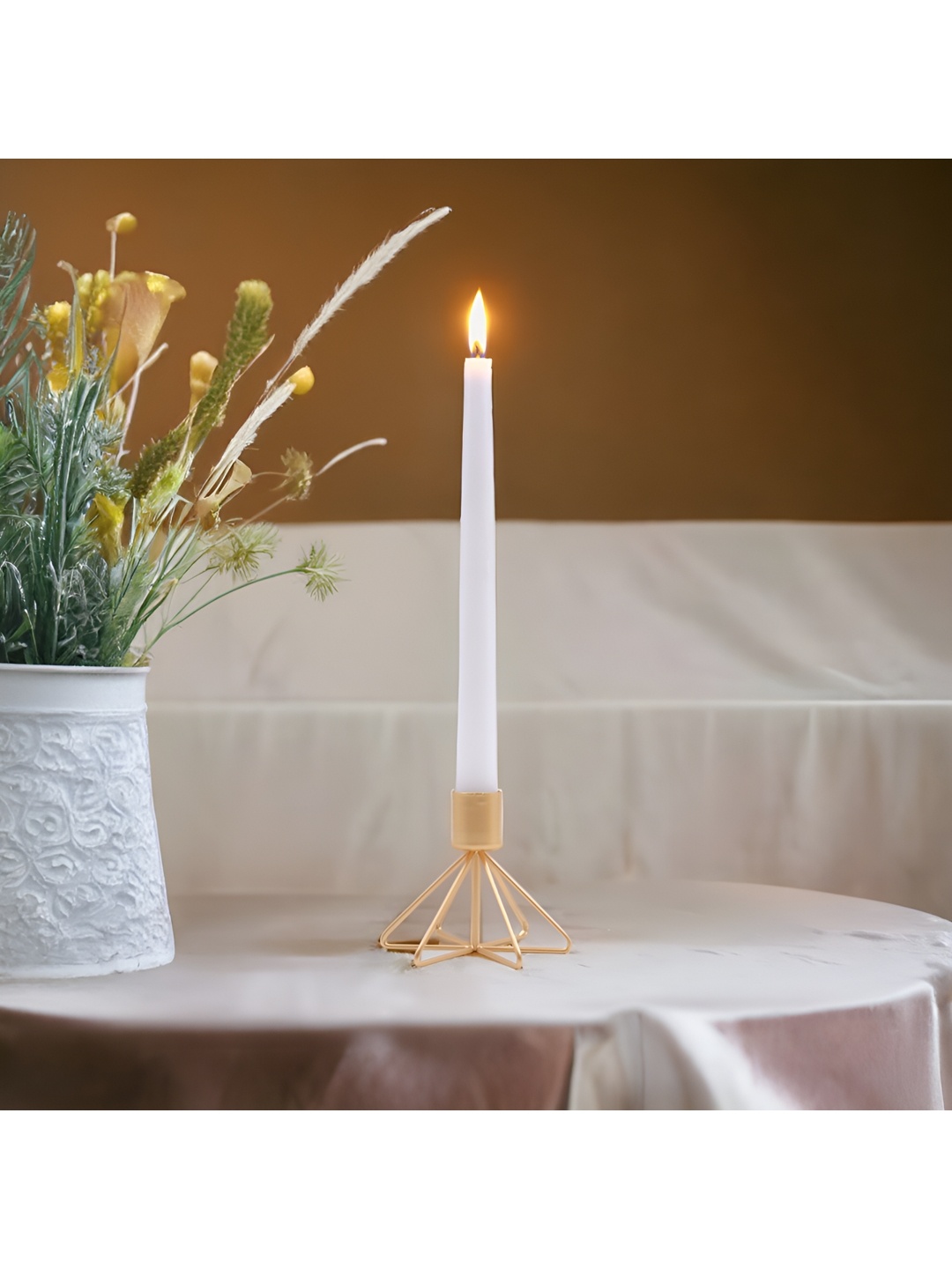 

HOSLEY Gold-Toned Metal Candle Holder