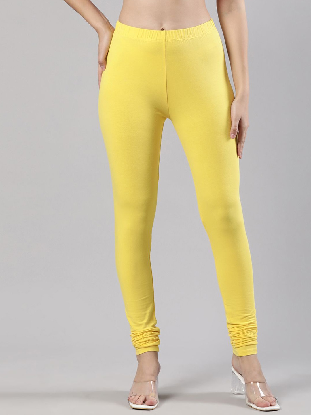 

Femmora Women Churidar-Length Leggings, Yellow