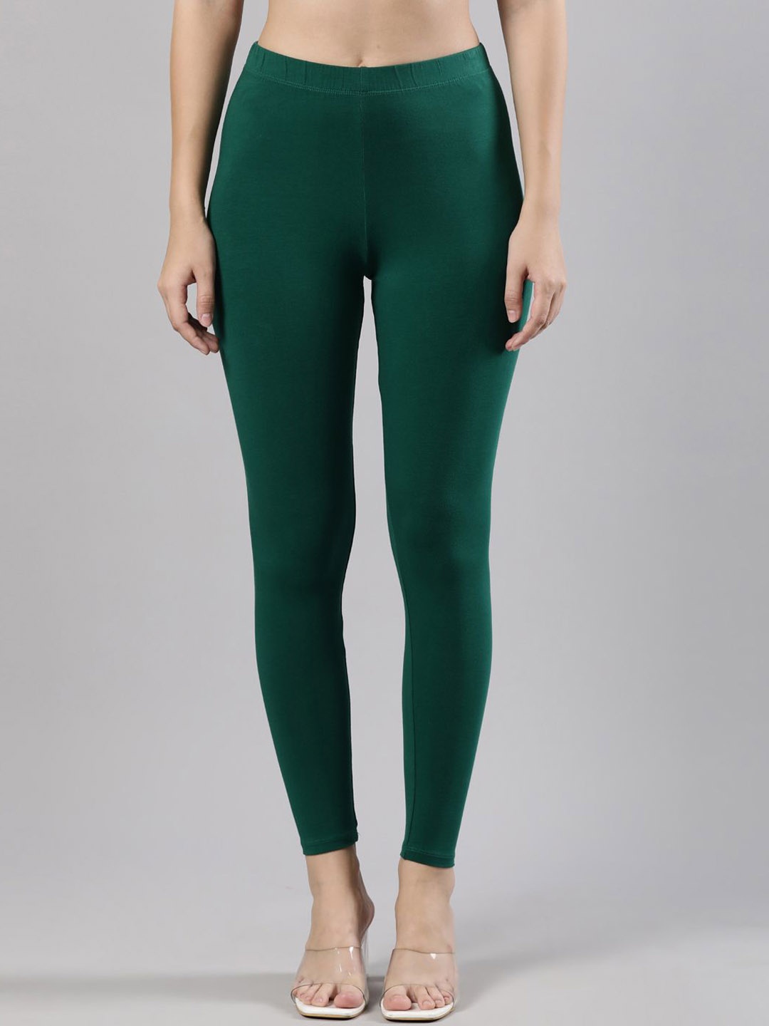 

Femmora Women Ankle-Length Leggings, Green