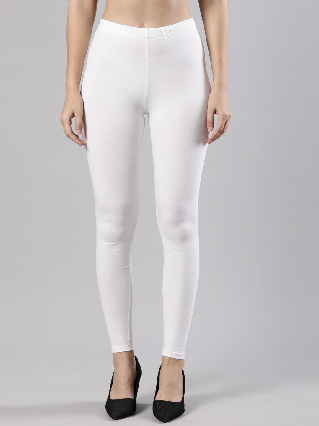 

Femmora Women Ankle-Length Leggings, White