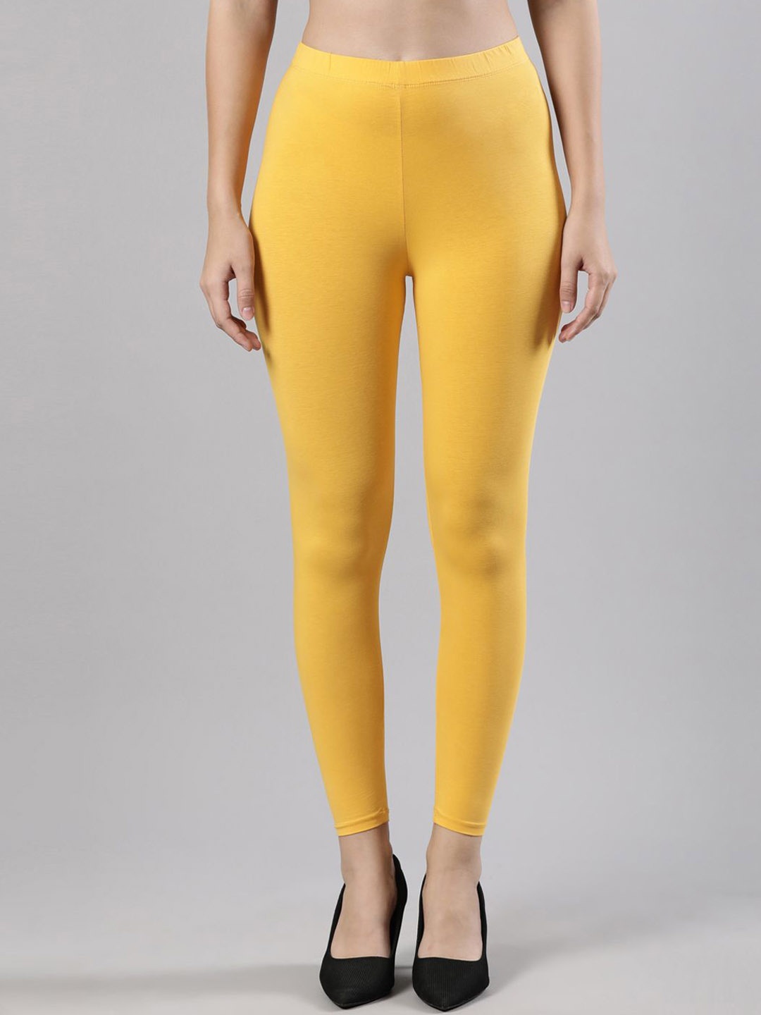 

Femmora Women Ankle-Length Leggings, Yellow