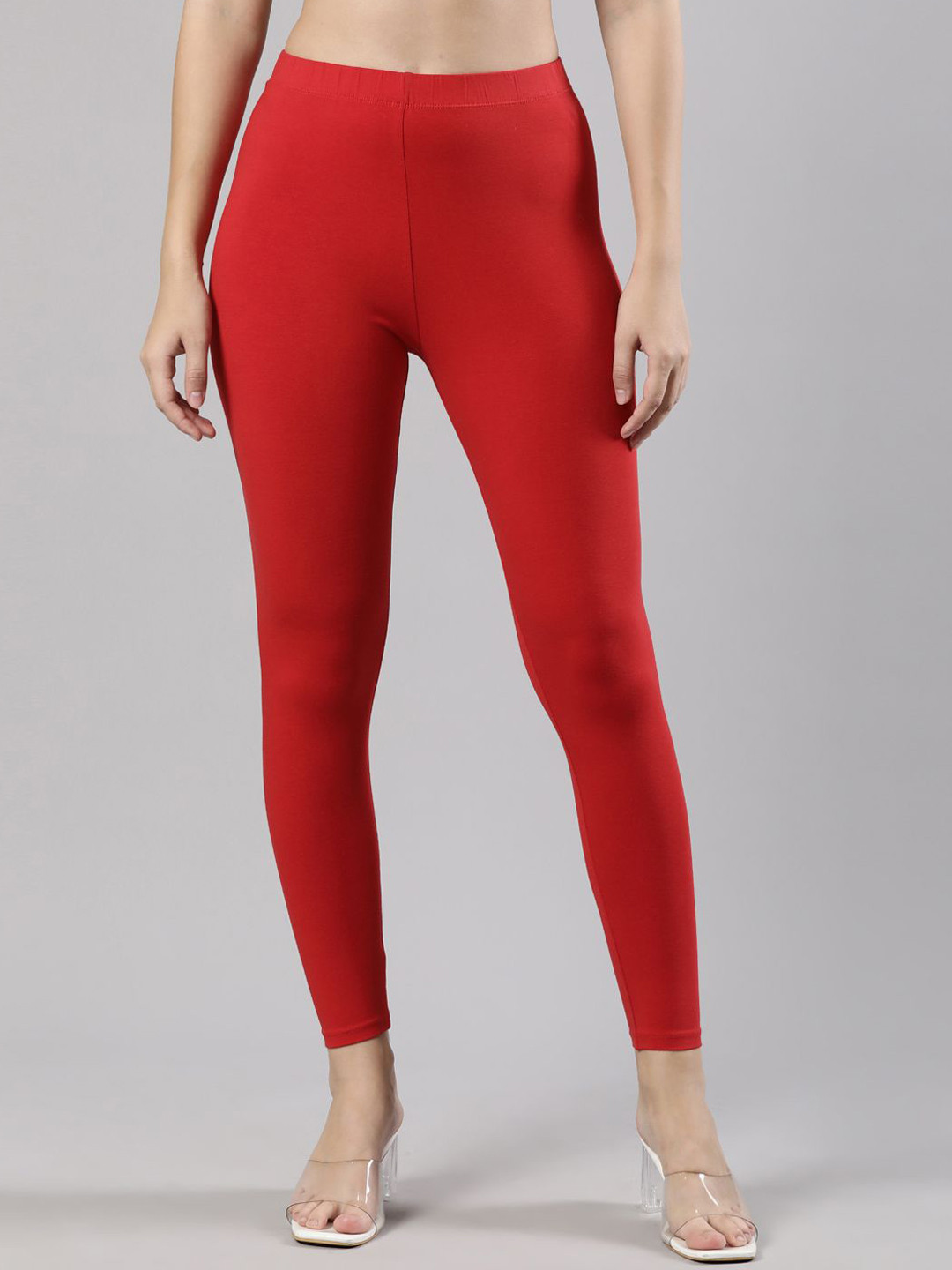 

Femmora Ankle-length Leggings, Red