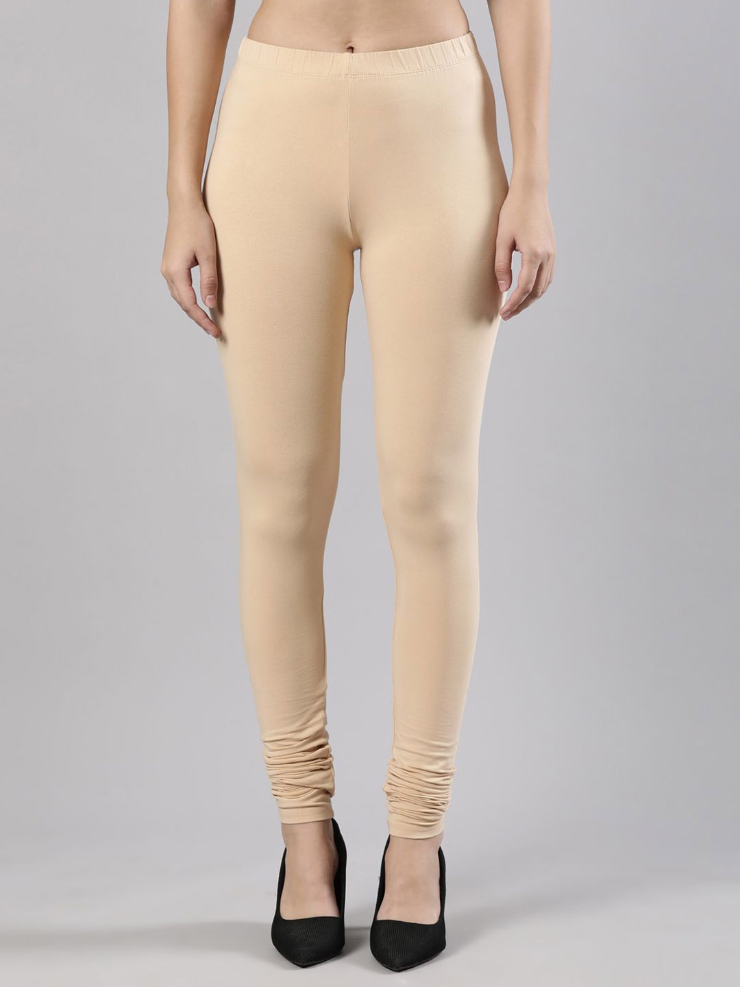 

Femmora Churidar-Length Leggings, Beige