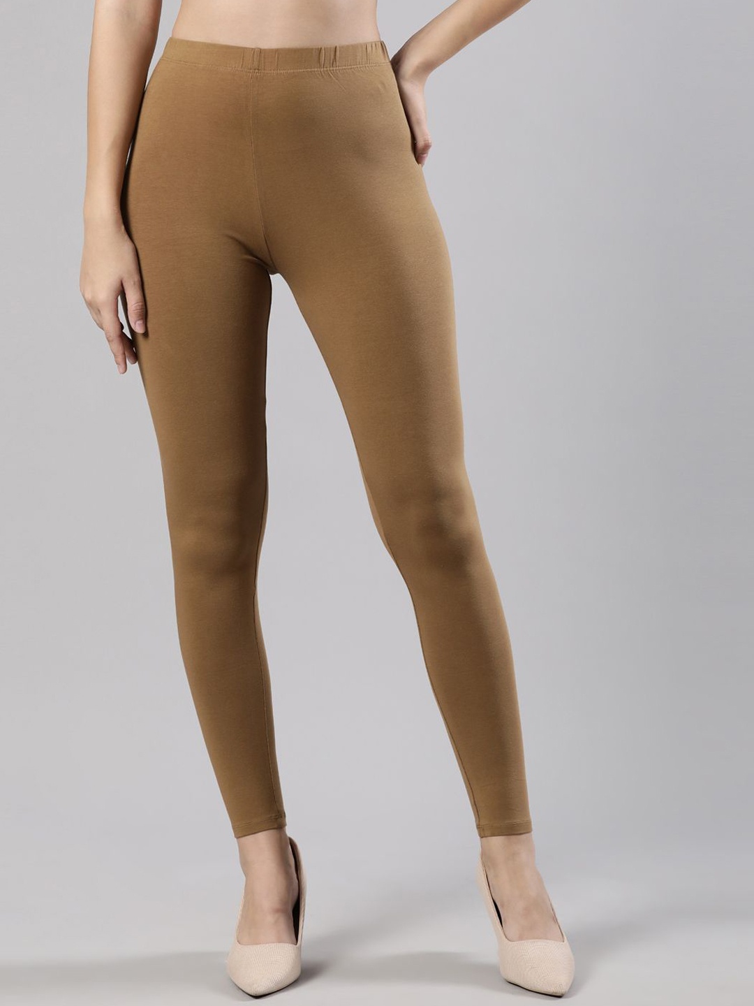 

Femmora Ankle-Length Leggings, Camel brown