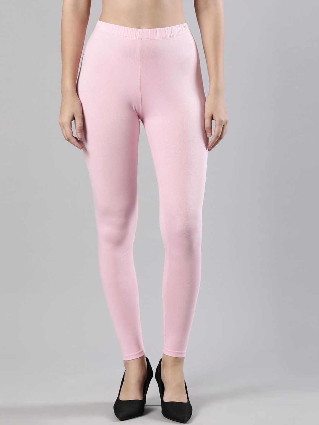 

Femmora Soft and comfortable Solid Ankle Length Leggings, Pink