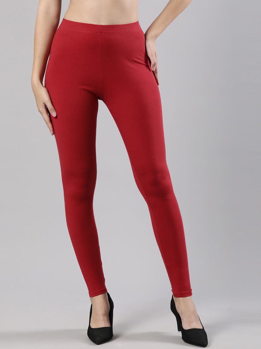 

Femmora Women Ankle-Length Leggings, Maroon