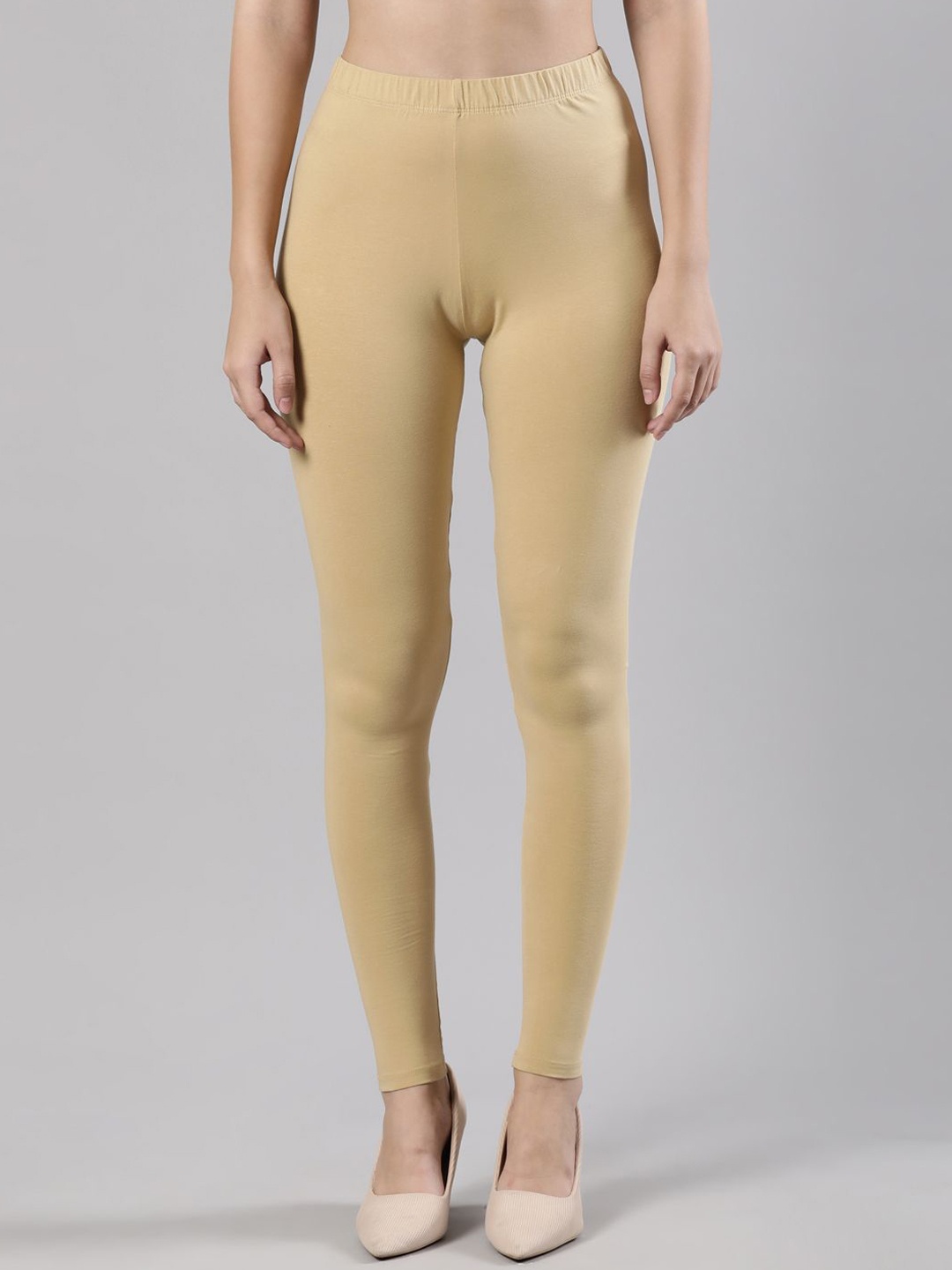 

Femmora Women Ankle Length Soft & Comfortable Leggings, Beige