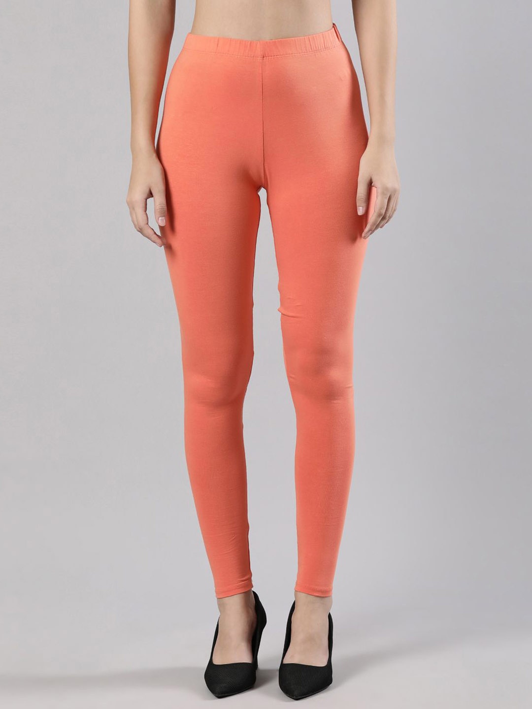 

Femmora Women Cotton Ankle Length Leggings, Coral