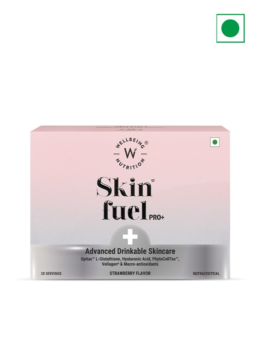 

Wellbeing Nutrition Skin Fuel Pro+ Glutathione Vit C&E- 28 Sachet x 3g- Strawberry Flavour, Pink