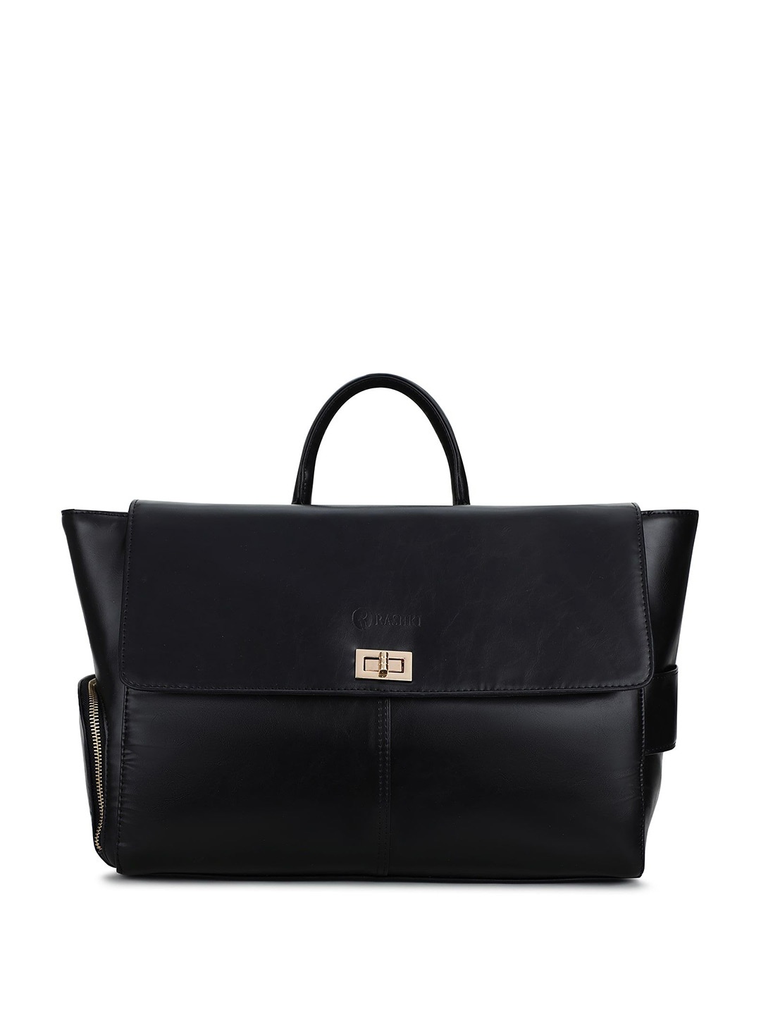 

RASHKI Women Up to 16 Inch Solid Laptop Bag, Black