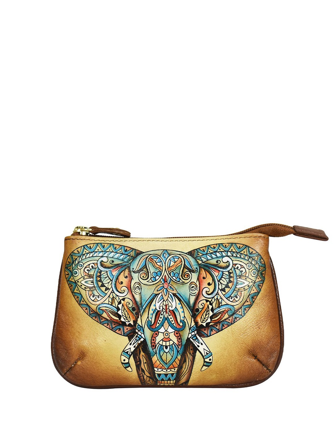 

Anuschka Printed Leather Purse Clutch, Copper