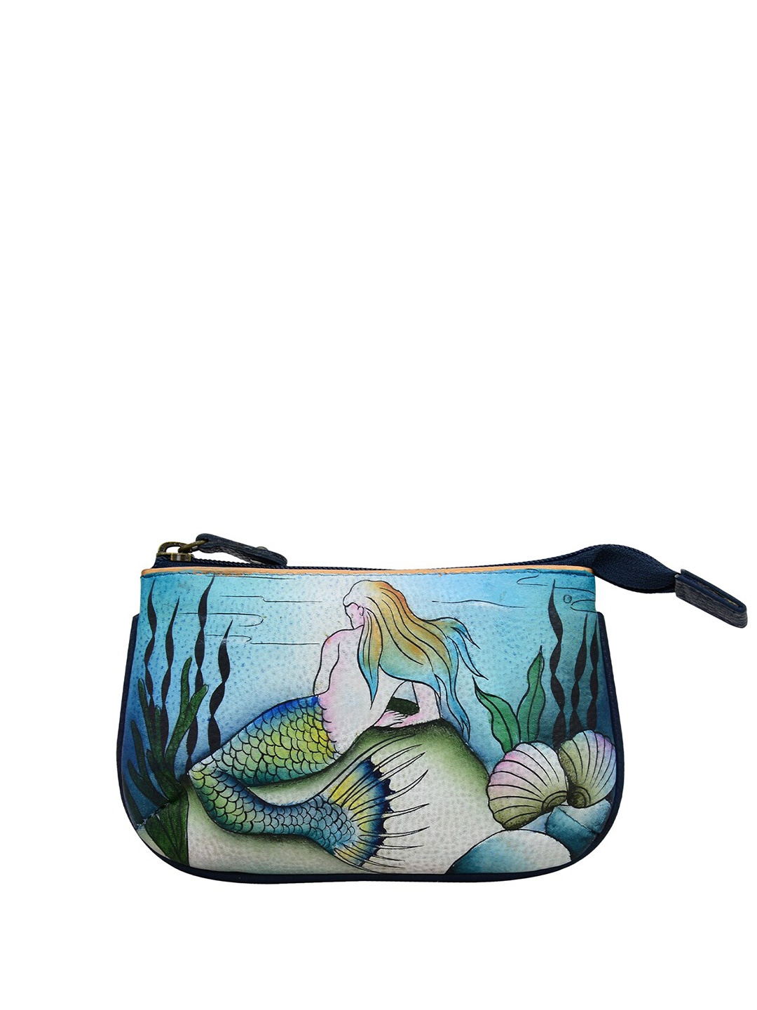 

Anuschka Printed Leather Purse Clutch, Olive