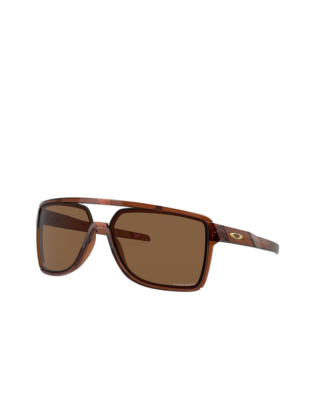 

OAKLEY Men Rectangle Sunglasses with UV Protected Lens 888392597618, Brown