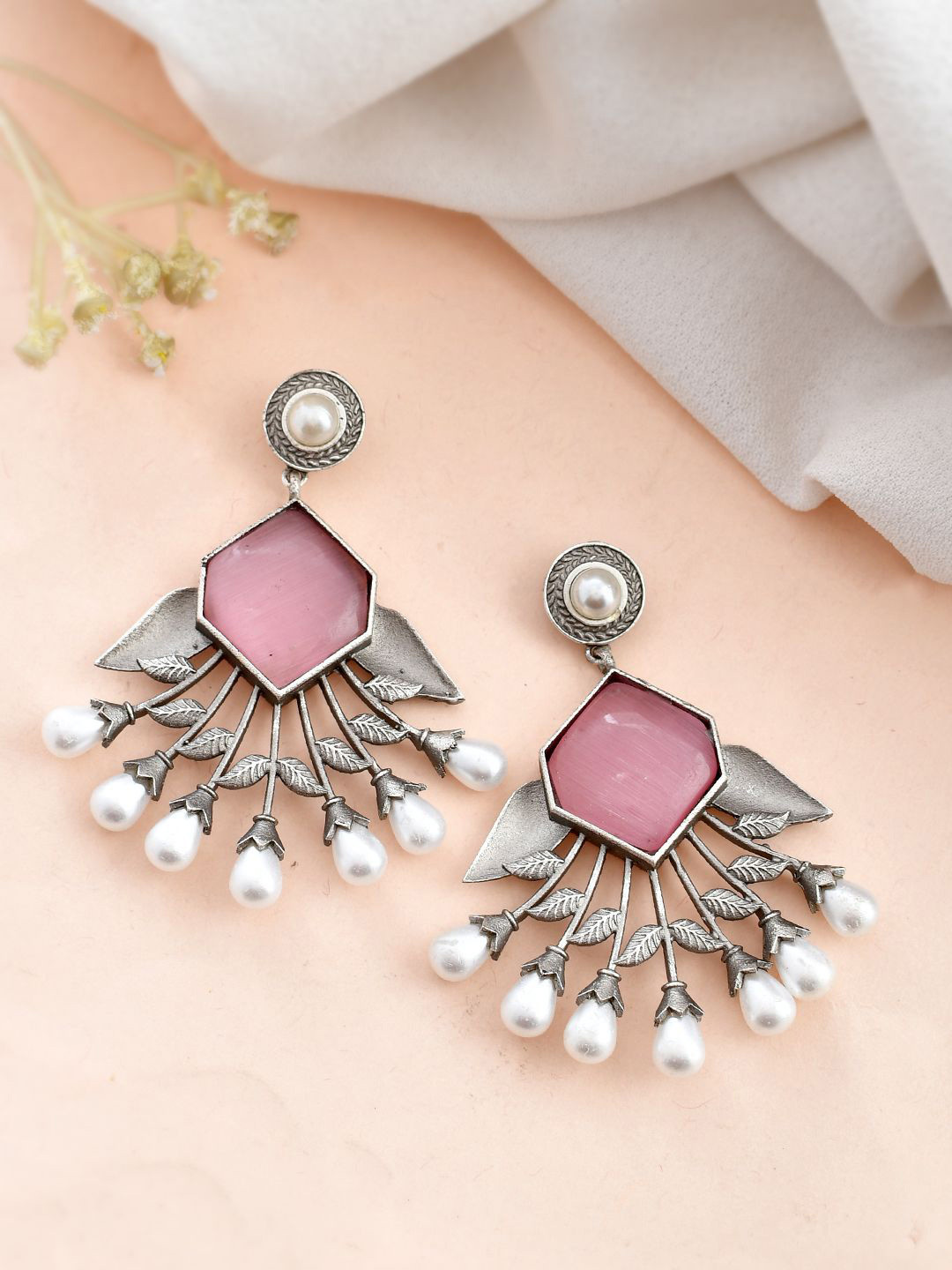 

DASTOOR Contemporary Antique Drop Earrings, Silver