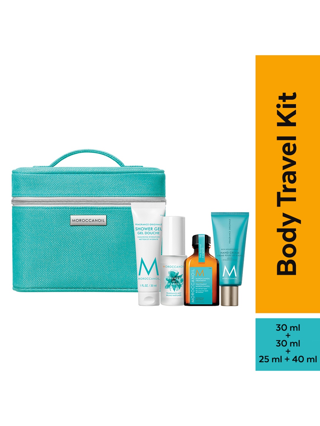 

MOROCCANOIL Body Travel Kit - Shower Gel + Fragrance Mist + Hand Cream + Treatment Oil, Blue
