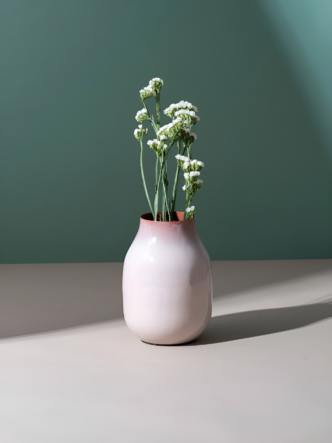 

nestroots Grey Cylinderical Shaped Flower Vases, White
