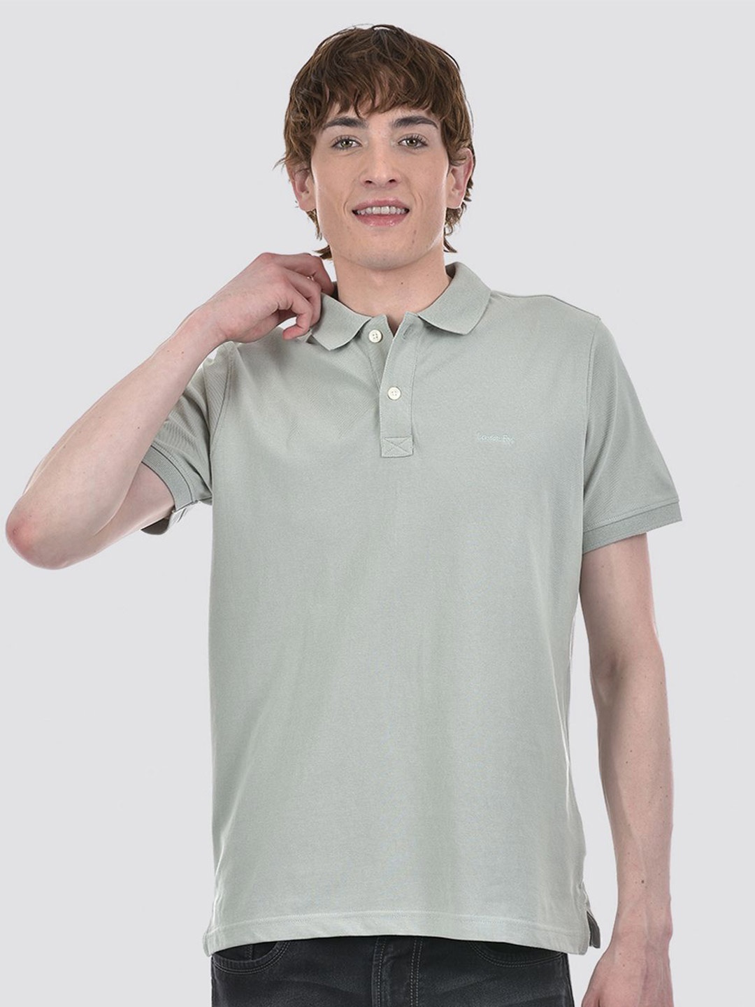 

LONDON FOG Men Solid Polo Collar T-shirt, Green