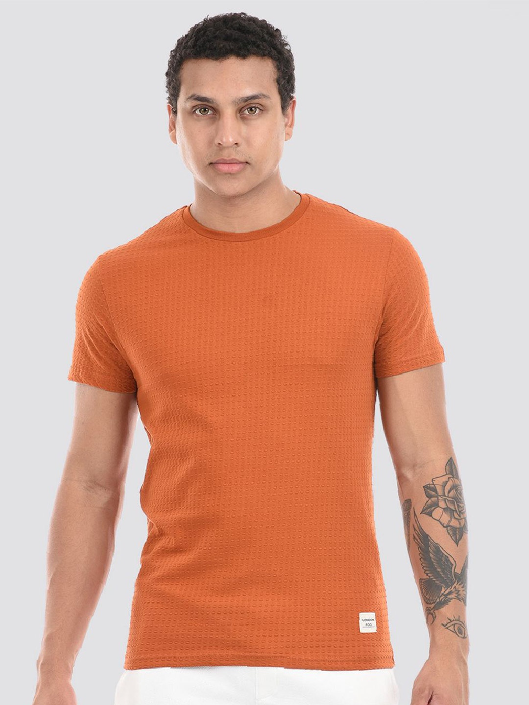

LONDON FOG Men Applique T-shirt, Orange