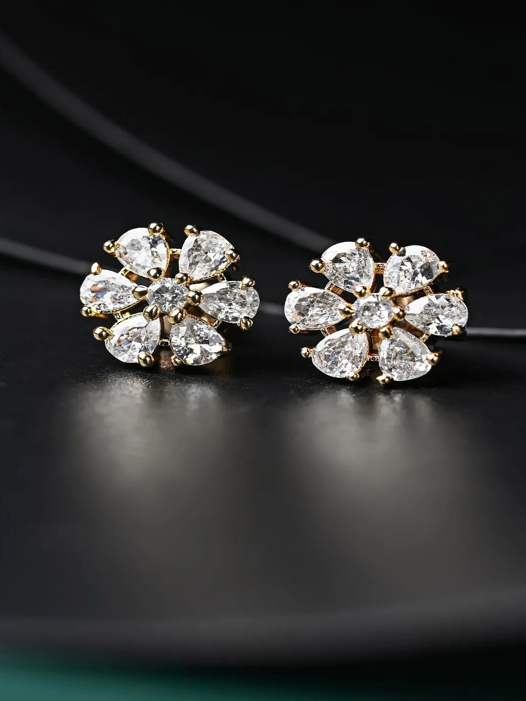 

Jewelz Gold-Plated Contemporary Studs Earrings