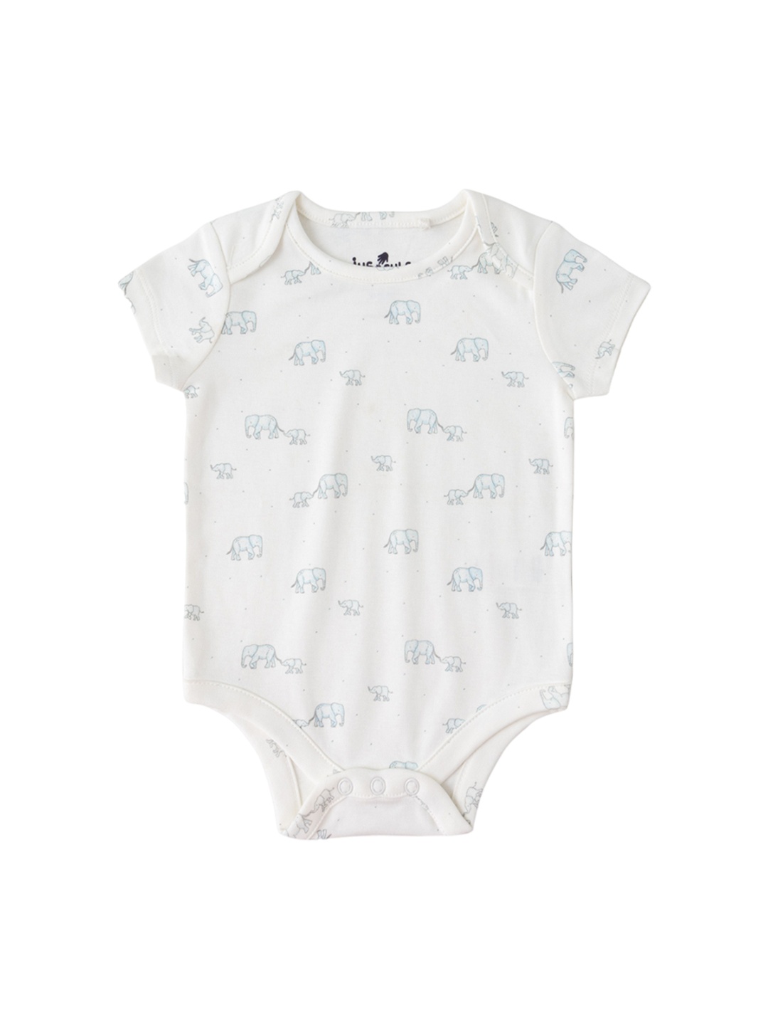 

JusCubs Infant Boys Printed Cotton Bodysuit, White