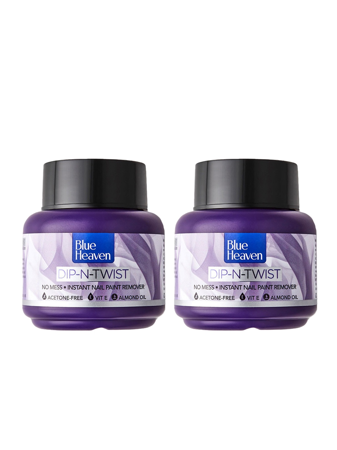 

Blue Heaven Set of 2 Dip & Twist Nail Paint Remover - 40ml each, Purple