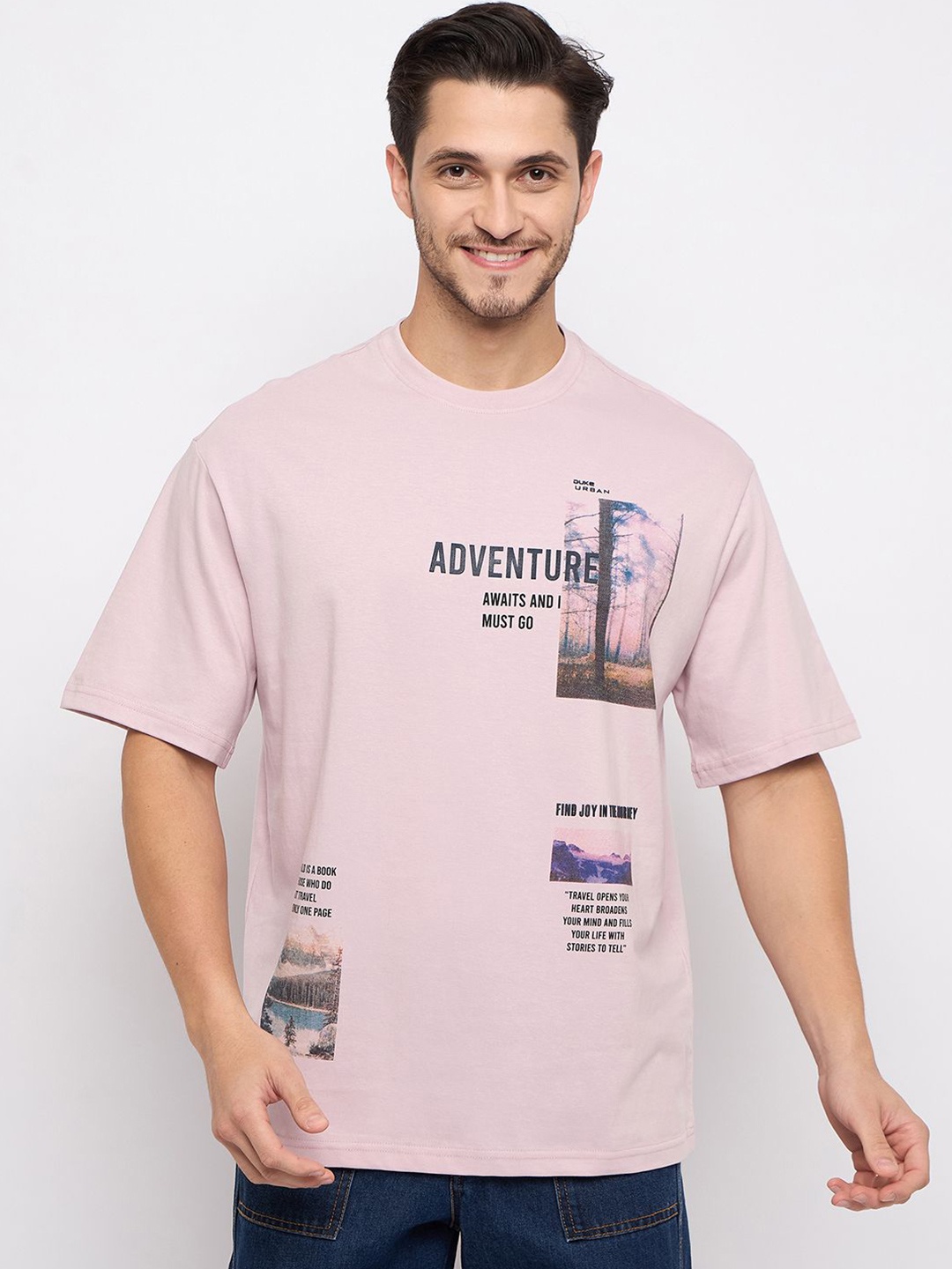 

Duke Men Graphic Printed Round Neck T-shirt, Purple