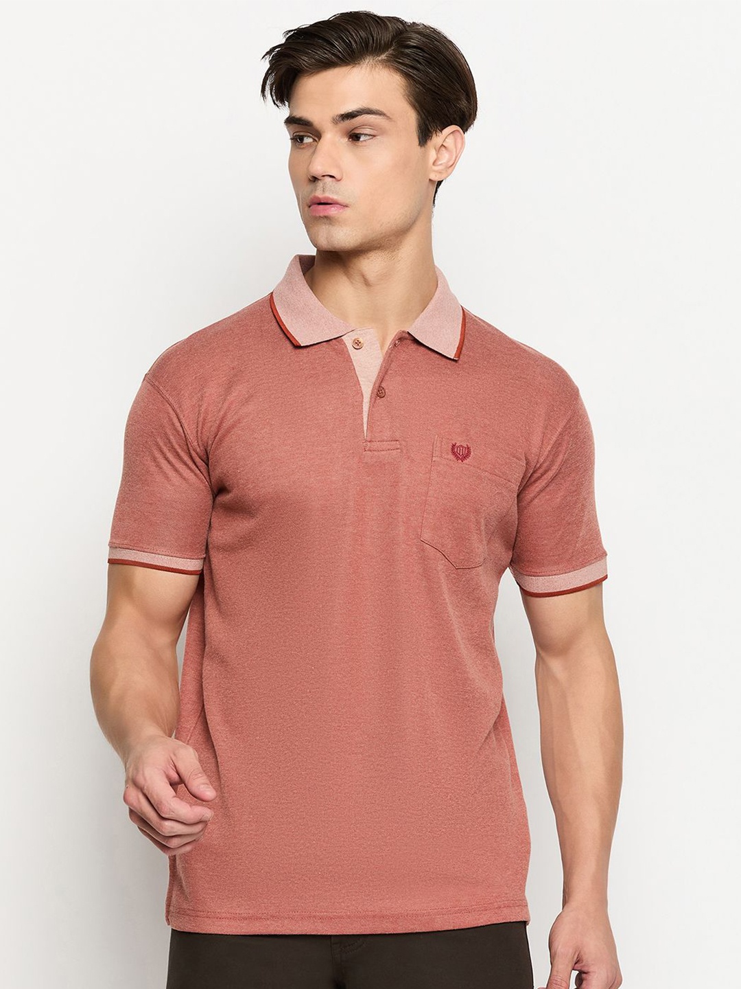

Duke Men Solid Polo Collar Pockets T-shirt, Red
