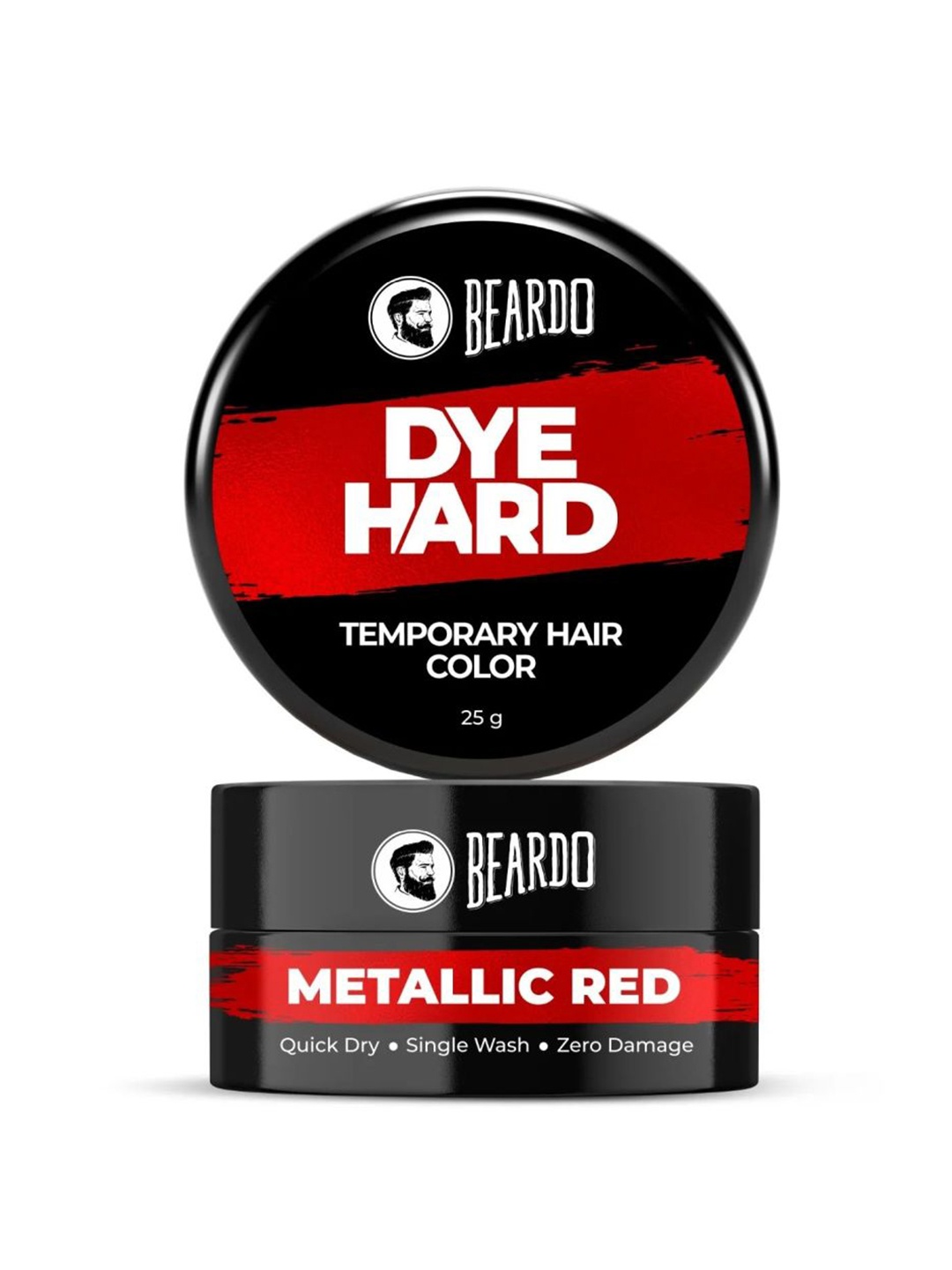

BEARDO Dye Hard No Bleach Ammonia Free Temporary Hair Color 25 g - Metallic Red