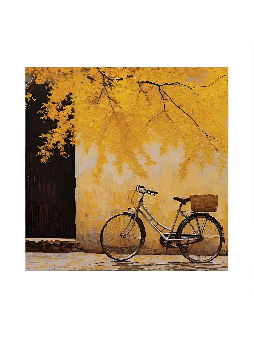 

RANDOM Yellow & Black Canvas Painting Wall Art