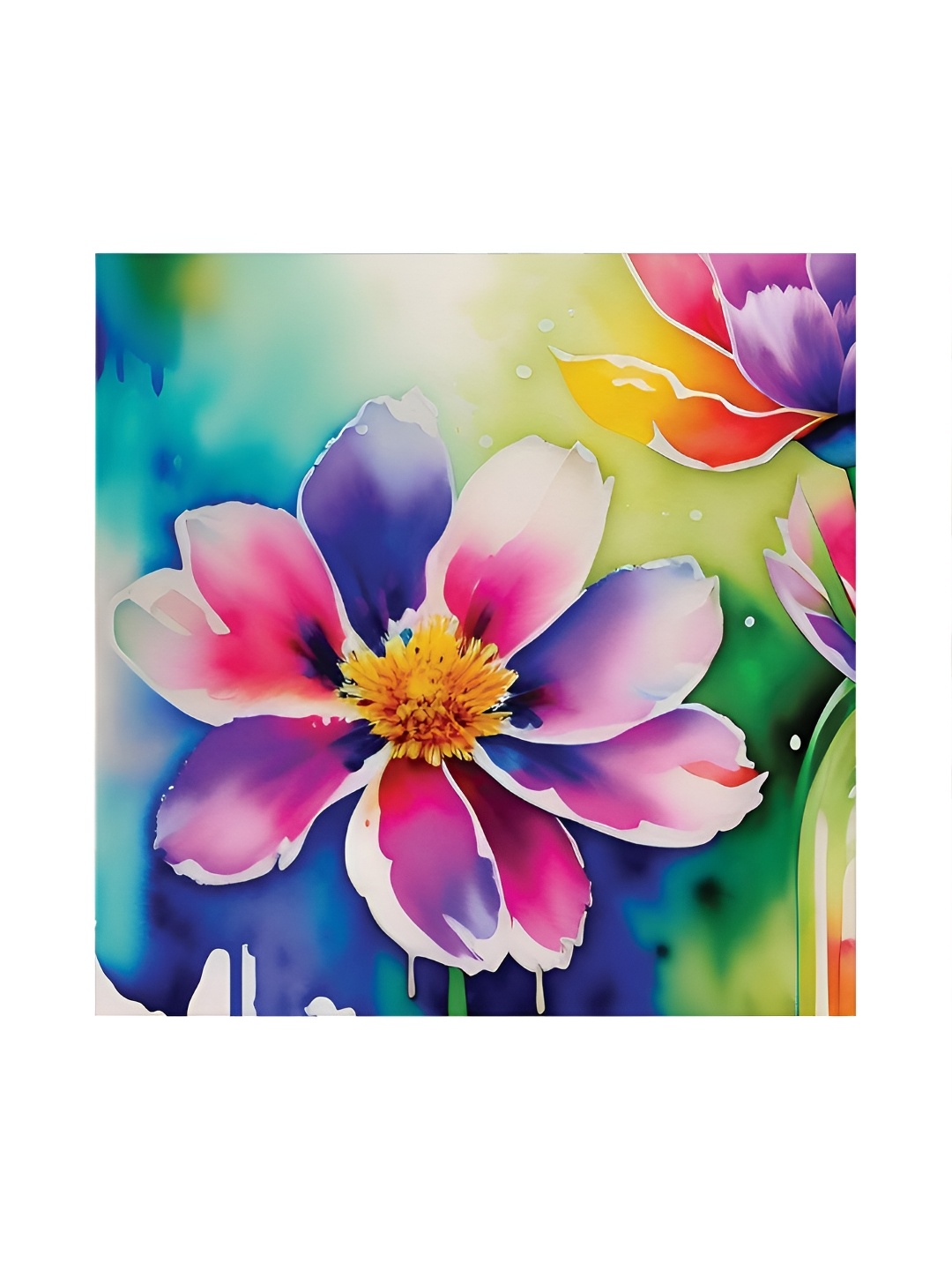

RANDOM Blue & Green Canvas Floral and Botanical Painting Wall Art