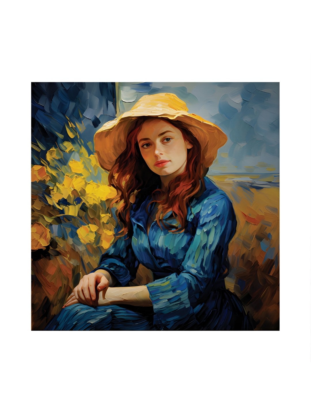 

RANDOM Blue & Yellow Canvas Painting Wall Art