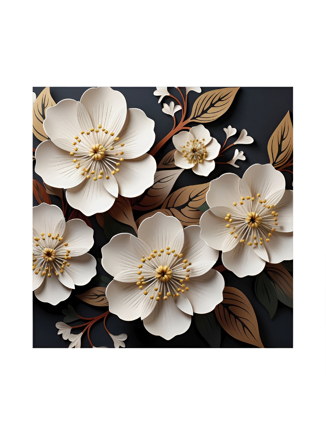 

RANDOM White & Brown Canvas Painting Wall Art