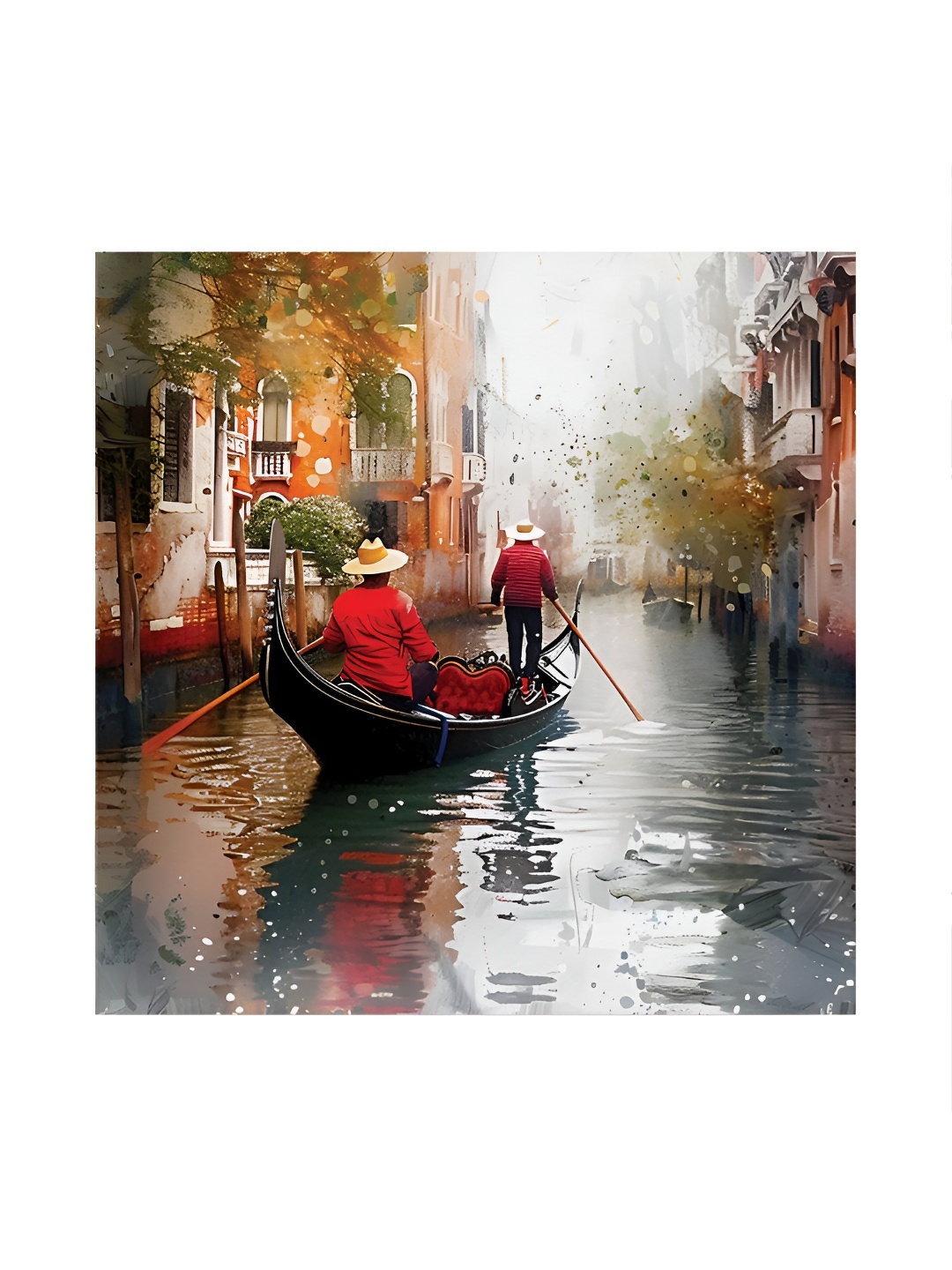 

RANDOM Red & Green Canvas Painting Wall Art