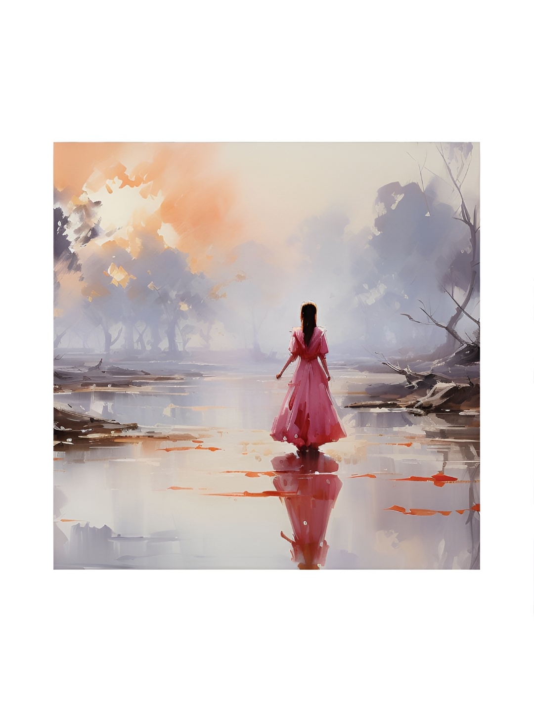 

RANDOM Blue & White Canvas Painting Wall Art