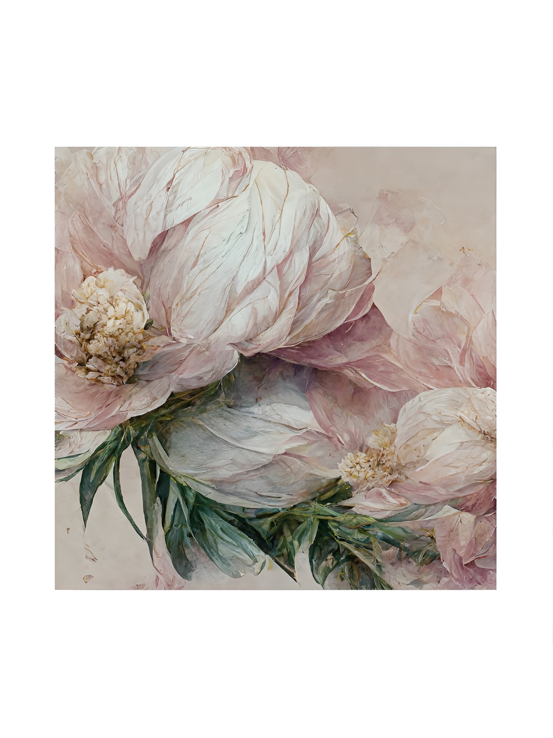 

RANDOM Pink & White Canvas Floral and Botanical Painting Wall Art