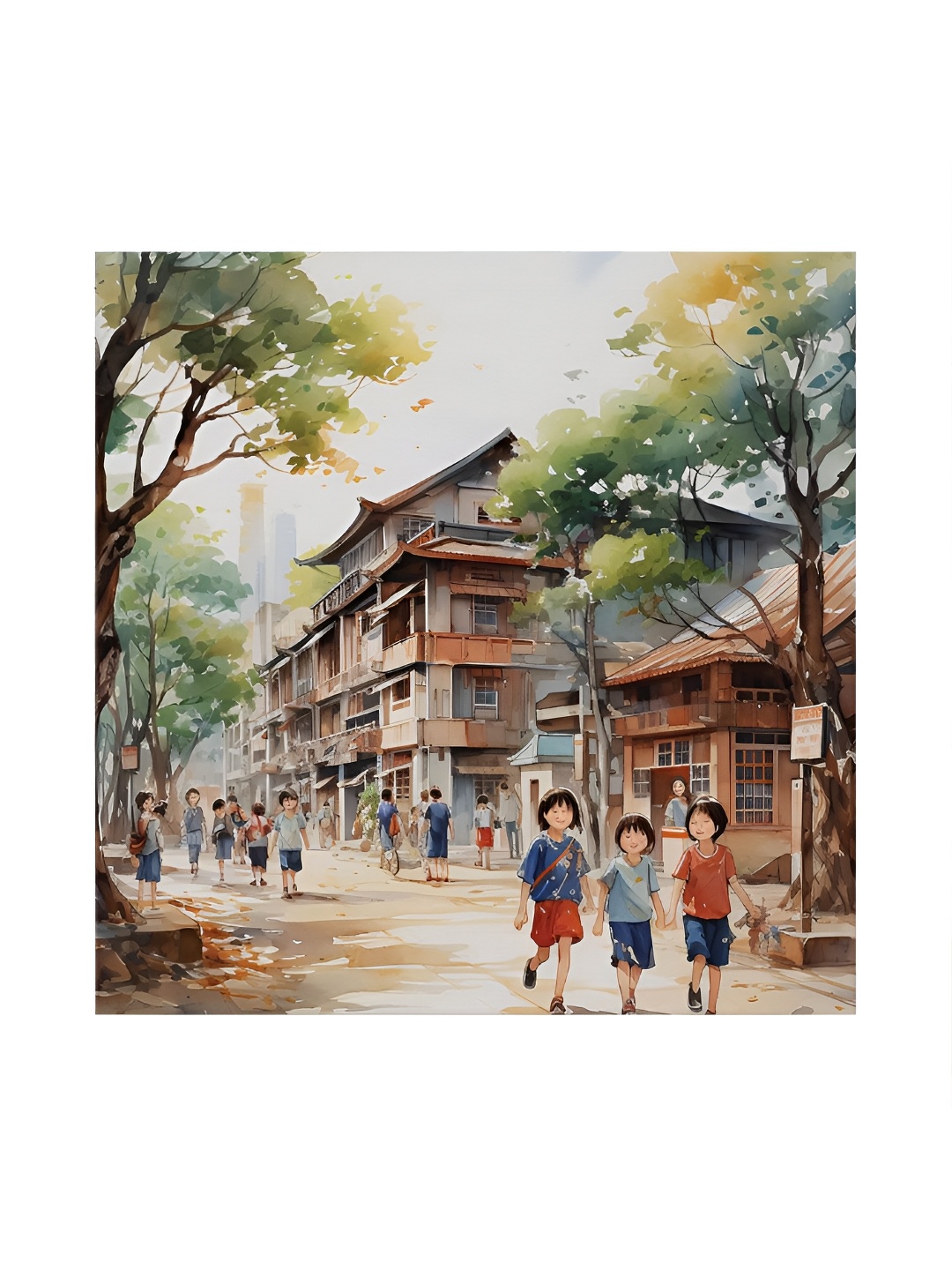 

RANDOM Green & Brown Canvas Painting Wall Art