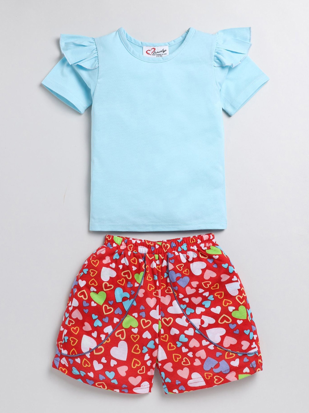 

M'andy Girls Top With Shorts, Blue